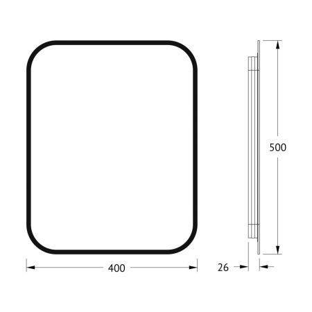 Зеркало с подсветкой Defesto AURA DF 2961 40х50 подвесное