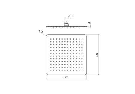 Верхний душ Aquatek AQ2074CR 30х30 хром