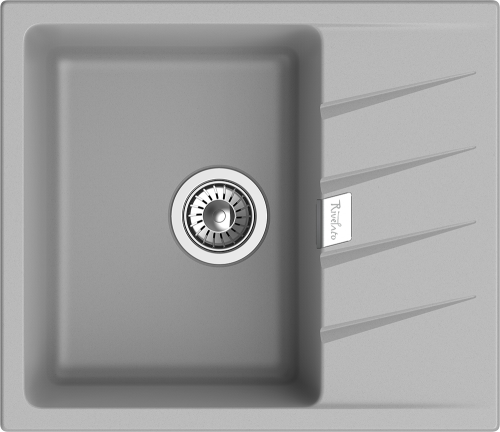 Кухонная мойка Rivelato RAUM RM-58 grigio metallizzato 58х50 цвет серый металлик - фото 2