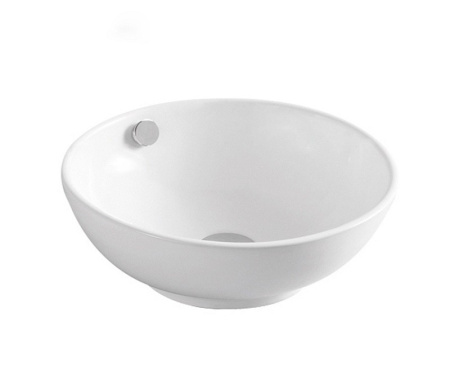 Раковина из санфаянса CeramaLux 9002 38х38 накладная цвет белый