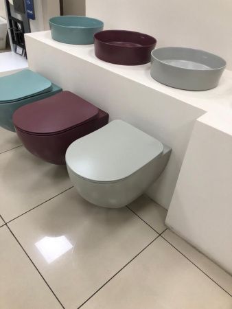 Чаша унитаза подвесная Creavit Free FE322-00CG00E-0000 цвет светло-серый без сиденья смыв торнадо