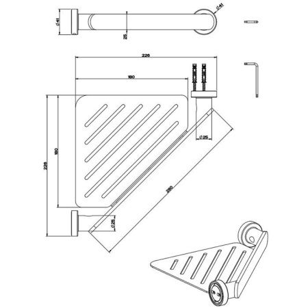 Полка в ванную комнату Gessi Emporio Emporio accessories 38861#149