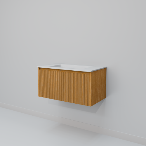 Тумба с раковиной ArtDecco Elizabeth (Элизабет) AEL08W11S100 80x45x40 подвесная цвет белый дуб - фото 5