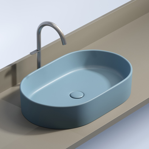 Раковина Ceramica Nova ELEMENT 61 см CN6048ML накладная цвет голубой матовый - фото 3