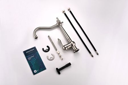 Смеситель для кухни Paulmark RETRO Re213226-BS на мойку никель