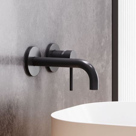 Смеситель для раковины Damixa Scandinavian Pure 360260300 встраиваемый в стену черный
