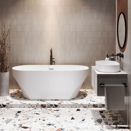 Ванна акриловая Wellsee Croquis 230301000 170х75 отдельностоящая асимметричная с ножками