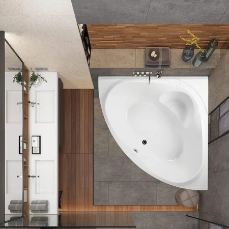 Ванна акриловая Vagnerplast Athena VPBA150ATH3E-04 150х150 угловая четверть круга без каркаса