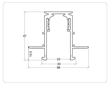 Шинопровод встраиваемый Ambrella Light Track System (Трацк Сыстем) GL3331-9.5