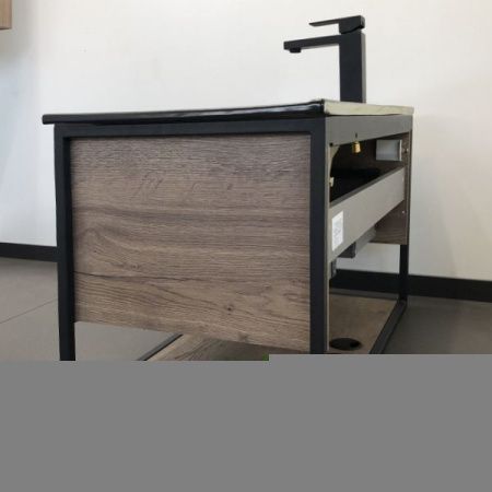 Тумба с раковиной Comforty Бонн 00-00001937CF 90х50 подвесная цвет коричневый