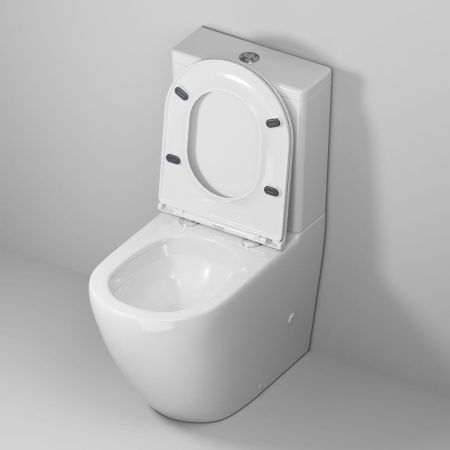 Унитаз напольный с бачком Grossman Торнадо GR-4407SQ белый с сиденьем микролифт безободковый смыв торнадо