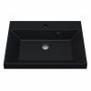 Раковина из искусственного камня Uperwood Classic Quartz 291030002 60х50 полувстраиваемая цвет черный