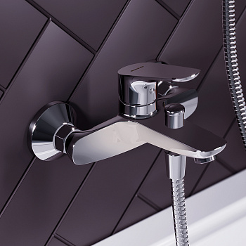 Смеситель для ванны и душа Damixa Jupiter 771000001 настенный хром без термостата