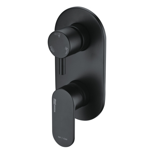 Смеситель для ванны и душа WasserKRAFT Elbe 7400 7471 встраиваемый черный - фото 2