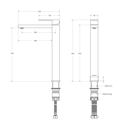 Смеситель Cezares SLIDER SLIDER-LC-IN-W0 на столешницу сатин - фото 3