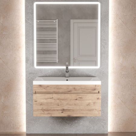 Тумба под раковину Uperwood Eva 3930213465 70х50 подвесная цвет коричневый