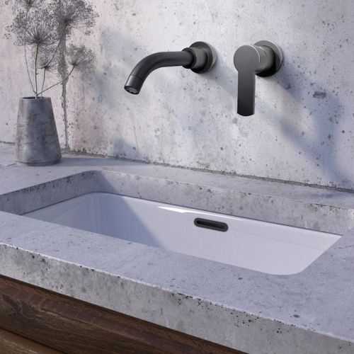 Смеситель для раковины Esko SM28 B встраиваемый в стену черный - фото 4