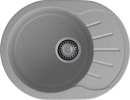 Кухонная мойка Granfest Rondo R-580L серый 58х45 цвет серый поверхность матовая