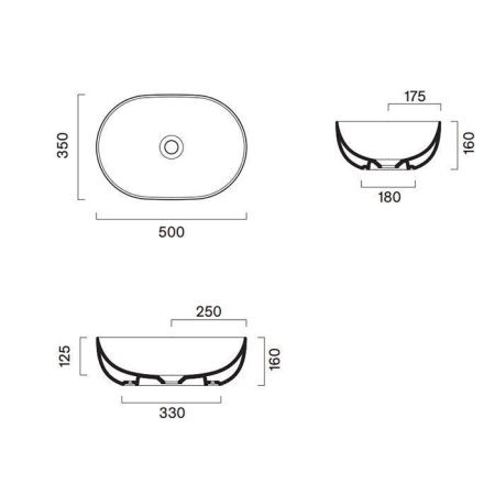 Раковина керамическая Catalano Sfera 522500021 50 см накладная цвет белый без отверстий под смеситель