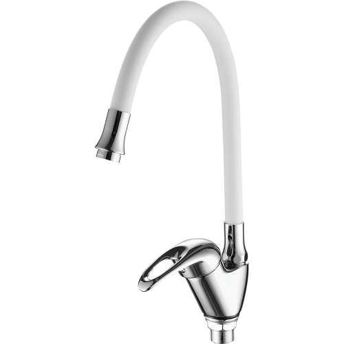 Смеситель для кухни Fashun A4403+A7256 на мойку белый/хром - фото 2