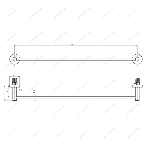 Полотенцедержатель Melana 867001 - фото 2 Полотенцедержатель Melana 867001 - фото 2