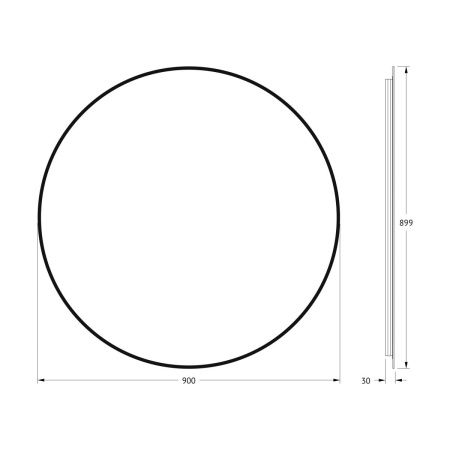 Зеркало с подсветкой Defesto AURA DF 2996 90х90 подвесное