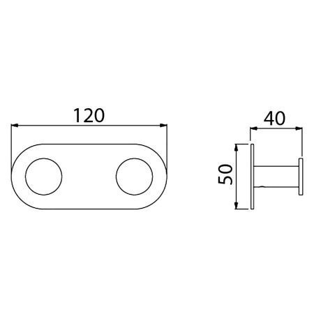 Вешалка 2 крючка Timo Saona 13014/18