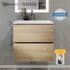 Тумба с раковиной Uperwood Barsa 2930205645 60х50 цвет коричневый/черный
