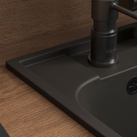 Смеситель для кухни Reflexion Lago RX9902BL на мойку вороненая сталь