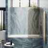Душевая шторка на ванну Maybah Glass MGV-139-3у 55х140 стекло тонированное профиль золото ориентация универсальная