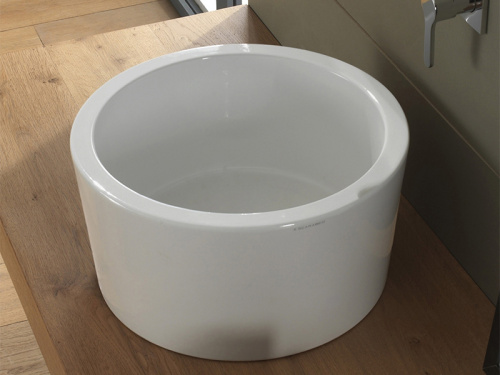 Раковина из санфаянса Scarabeo Bucket 8807 42х42 накладная цвет белый - фото 2