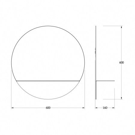 Зеркало Evoform Shadow BY 0561 60х60 подвесное