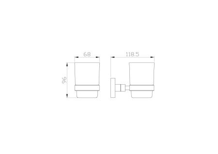 Стакан для зубных щеток Wonzon & Woghand Polo WW-8921-DG