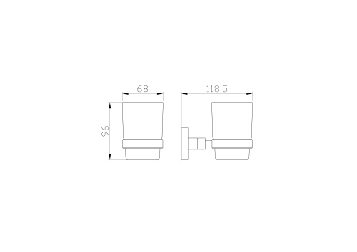 Стакан для зубных щеток Wonzon & Woghand First WW-8428-LG - фото 2