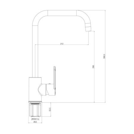 Смеситель для кухни Voda Waterfall WF519B на мойку черный