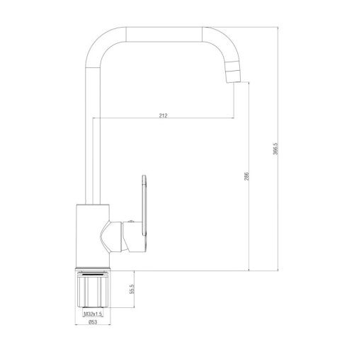 Смеситель для кухни Voda Waterfall WF519B на мойку черный - фото 3