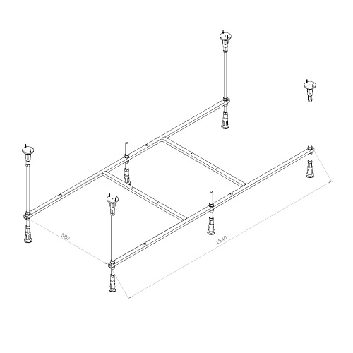 Каркас для ванны Am.Pm X-Joy W94A-160-070W-R - фото 2