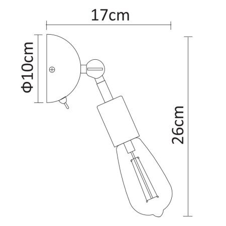 Спот Arte Lamp Roots (Роотс) A9190AP-1BK