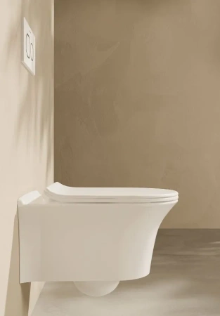 Чаша унитаза подвесная Arrow AHB2157 цвет белый без сиденья безободковая каскадный смыв