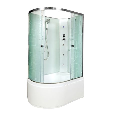 Душевая кабина AvaCan EM4511RNLED+GM 110х80 асимметричная без крыши ориентация правая