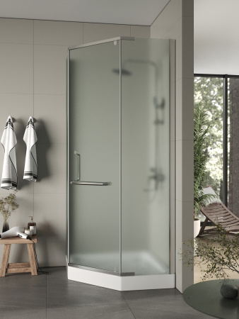 Душевой уголок Agger A03-090MCR 88х88 стекло матовое профиль хром глянцевый с поддоном