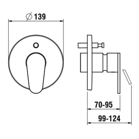 Смеситель для душа Laufen The New Classic HF900578100000 встраиваемый в стену хром