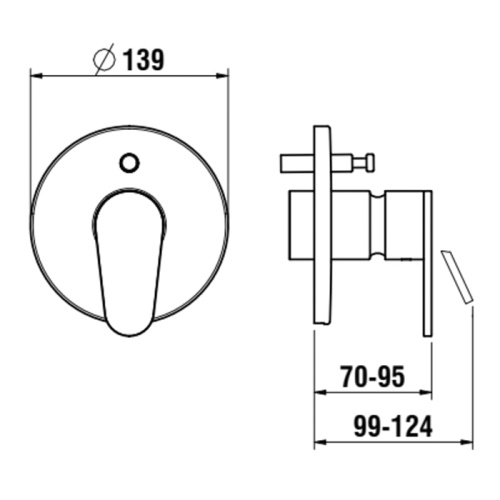 Смеситель для душа Laufen The New Classic HF900578100000 встраиваемый в стену хром без термостата - фото 2