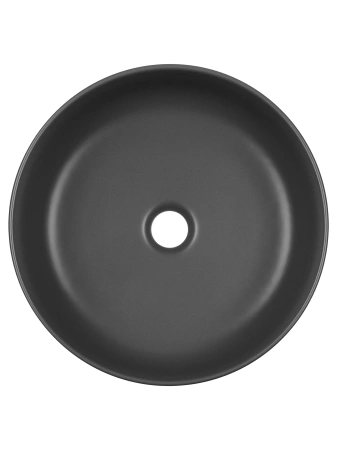 Раковина из сантехнического фарфора Wonzon & Woghand Erie WW-RN4076-MG 40х40 накладная цвет серый без отверстий под смеситель