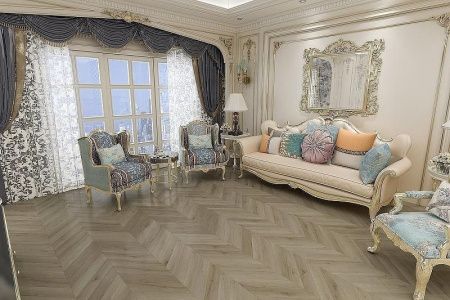 Кварцвиниловая плитка Damy Floor CHEVRON LVT DF01-Ch-LVT Версаль толщина 0.25 см 43 класс 600х127