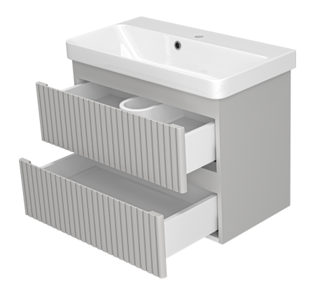 Тумба под раковину Brevita Victory VIC-07070-0302Я 70х40 подвесная цвет серый