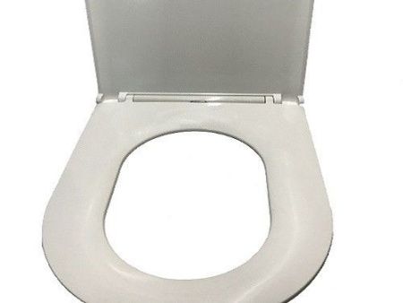 Унитаз приставной CeramaLux 3176 белый с сиденьем микролифт безободковый каскадный смыв