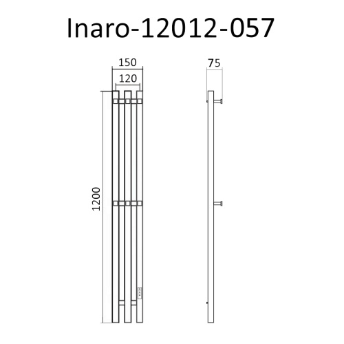 Полотенцесушитель Маргроид Inaro профильный Inaro-12012-057 15х120 электрический хром - фото 5