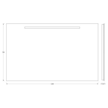 Зеркало с подсветкой Evoform Ledline BY 2108 120х80 подвесное