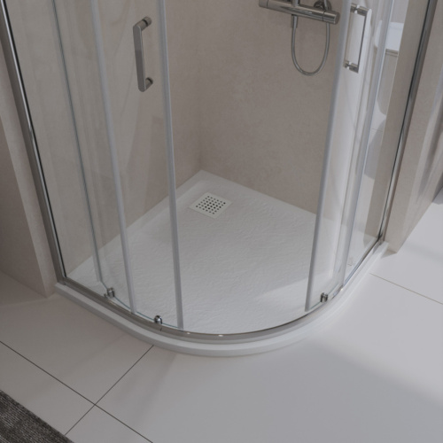Душевой поддон BelBagno UNO TRAY-MR-UNO-R-90-550-35-W-BO 90х90 искусственный мрамор белый - фото 3